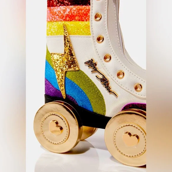 NWT Betsey Johnson RAINBOW ROLLER DERBY CROSSBODY BAG